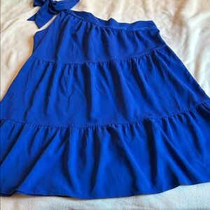 Elegant Blue One Shoulder Dress